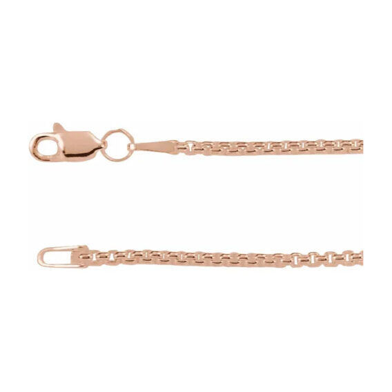 Chain Bracelet (1mm, 1.8mm and 2.6mm) Rounded Box Chain -  CH1090 - Image 3