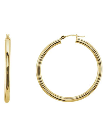 Hoop Earrings, Hollow Tube Hoops - 20270