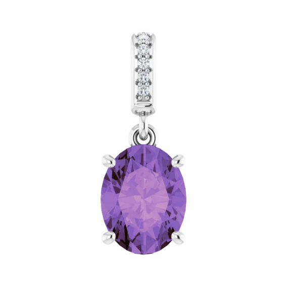 Gemstone and Diamond Pendant 85655 - Image 3