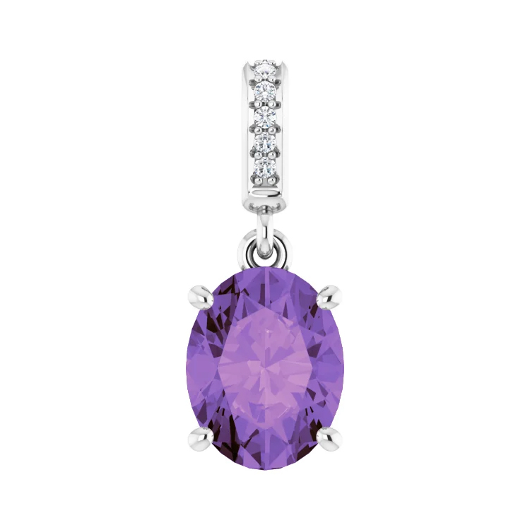 Gemstone and Diamond Pendant 85655 - Image 3