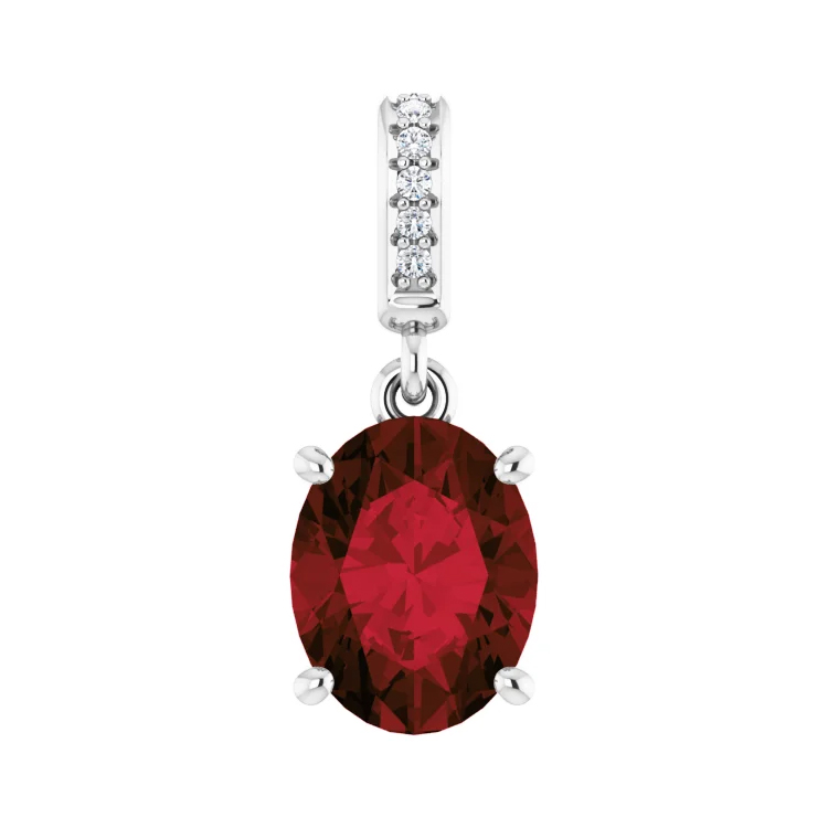 Gemstone and Diamond Pendant 85655 - Image 4
