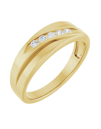 Mens Diamond Wedding Band - 122789