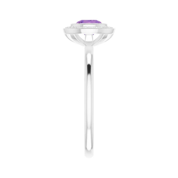 Amethyst and Diamond Ring 71862 - Image 2