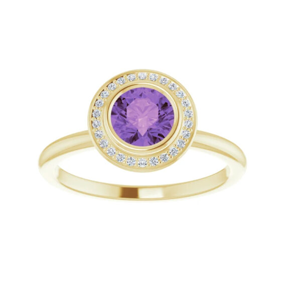 Amethyst and Diamond Ring 71862 - Image 4