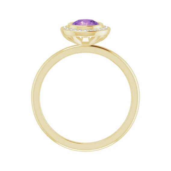 Amethyst and Diamond Ring 71862 - Image 5