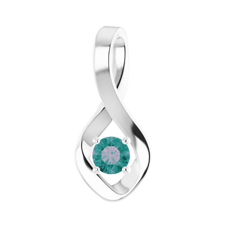 Birthstone Pendant, Diamond Accented Style - 88002 - Image 13
