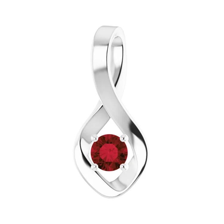 Birthstone Pendant, Diamond Accented Style - 88002 - Image 11