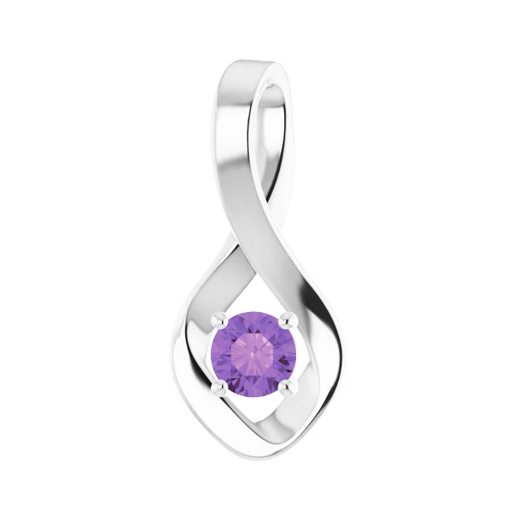 Birthstone Pendant, Diamond Accented Style - 88002 - Image 10