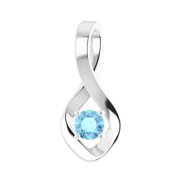 Birthstone Pendant, Diamond Accented Style - 88002 - Image 9