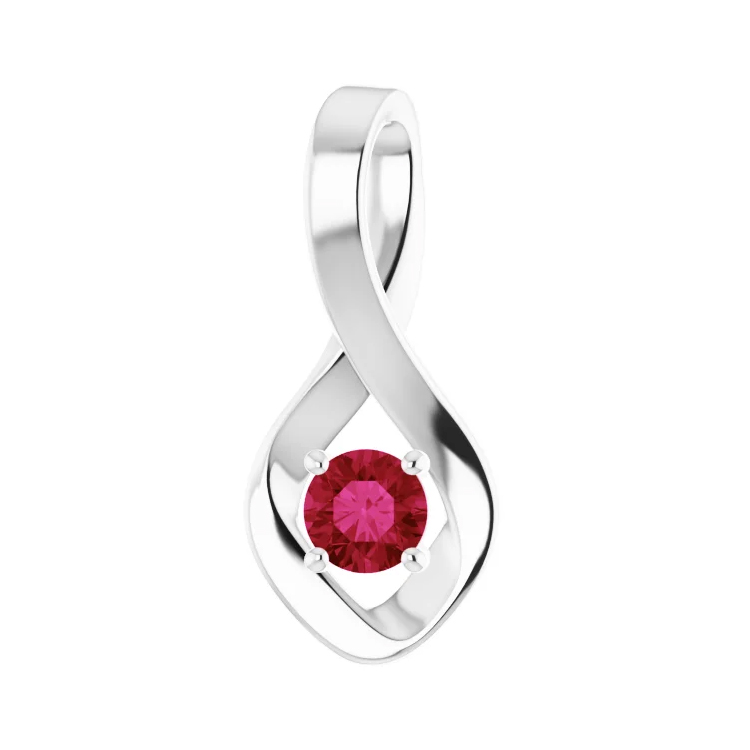 Birthstone Pendant, Diamond Accented Style - 88002 - Image 5