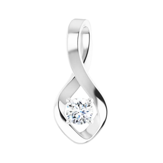 Birthstone Pendant, Diamond Accented Style - 88002 - Image 4