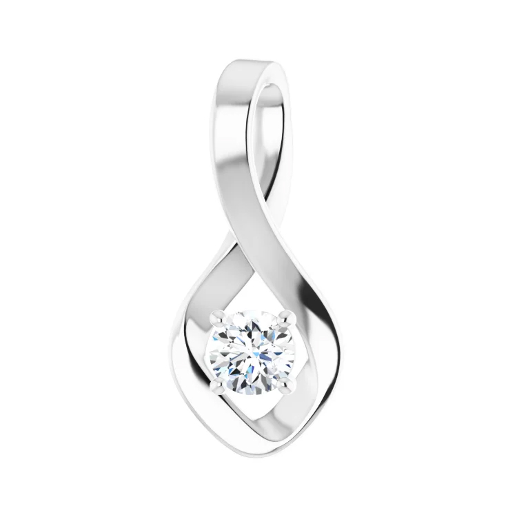 Birthstone Pendant, Diamond Accented Style - 88002 - Image 4