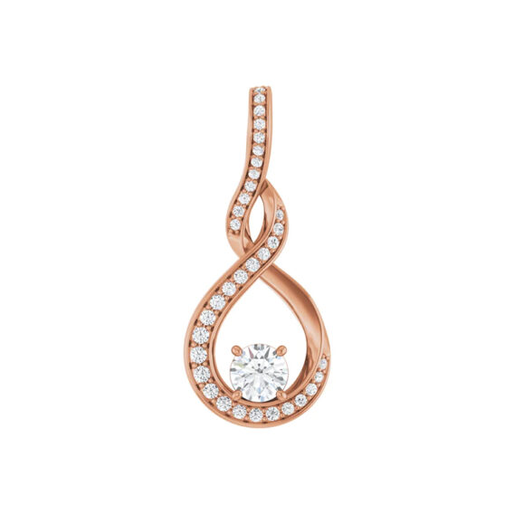 Diamond Pendant, Infinity-Inspired Style Lab-Grown Diamond - 86484 - Image 2