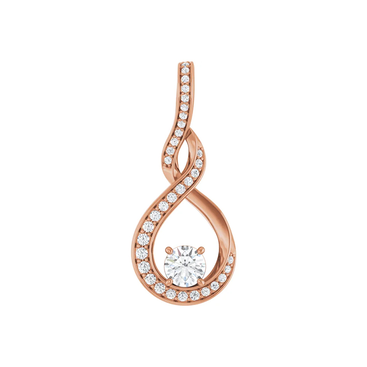 Diamond Pendant, Infinity-Inspired Style Lab-Grown Diamond - 86484 - Image 2