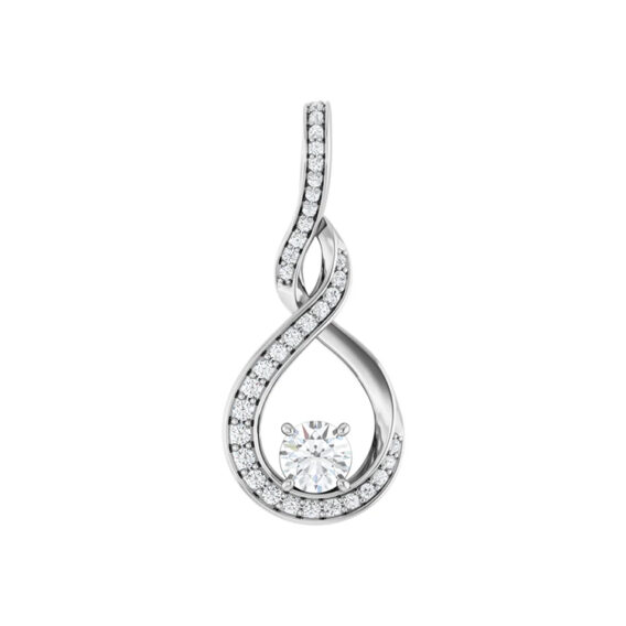 Diamond Pendant, Infinity-Inspired Style Lab-Grown Diamond - 86484 - Image 3
