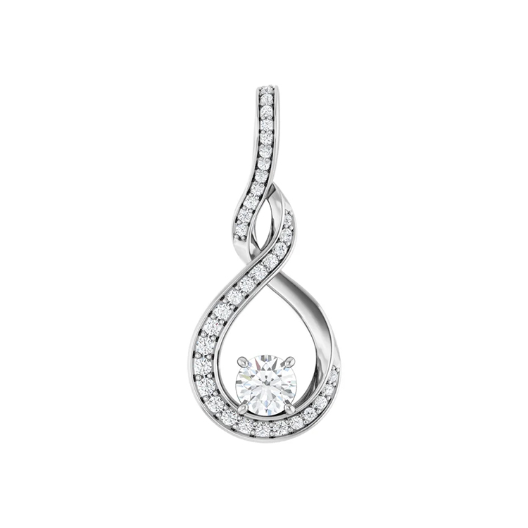 Diamond Pendant, Infinity-Inspired Style Lab-Grown Diamond - 86484 - Image 3