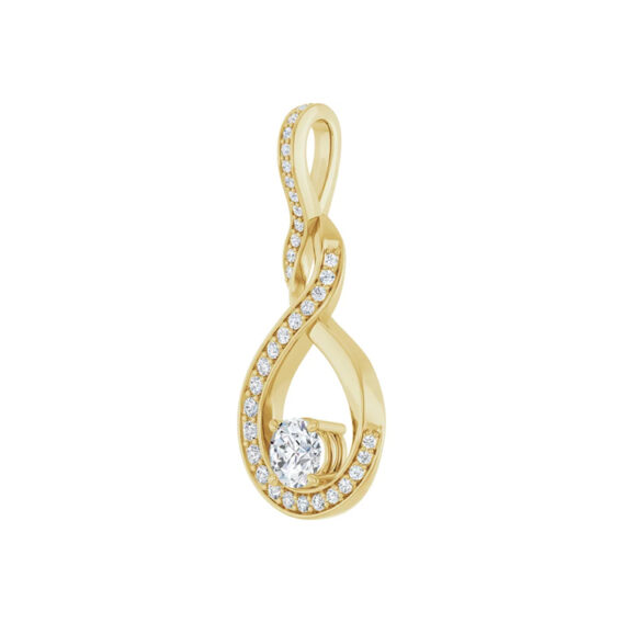 Diamond Pendant, Infinity-Inspired Style Lab-Grown Diamond - 86484 - Image 4