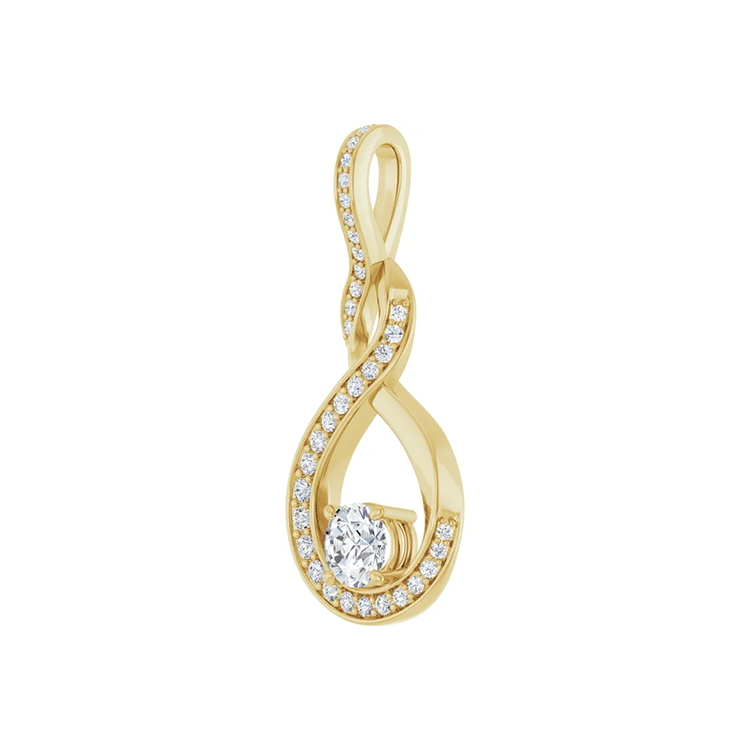 Diamond Pendant, Infinity-Inspired Style Lab-Grown Diamond - 86484 - Image 4