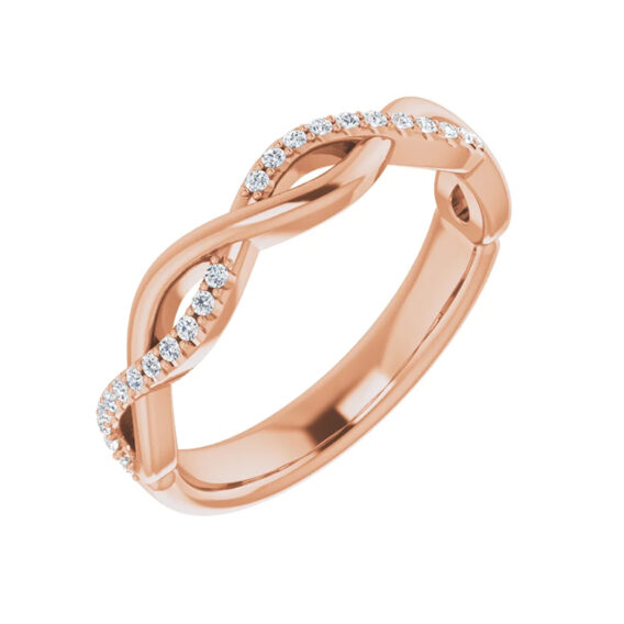 Anniversary Band, Infinity-Inspired Design With Diamond Accent - 122961 - Image 2