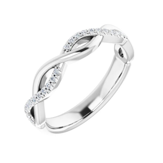 Anniversary Band, Infinity-Inspired Design With Diamond Accent - 122961 - Image 3