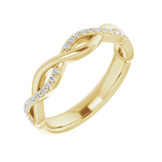 Anniversary Band, Infinity-Inspired Design With Diamond Accent - 122961