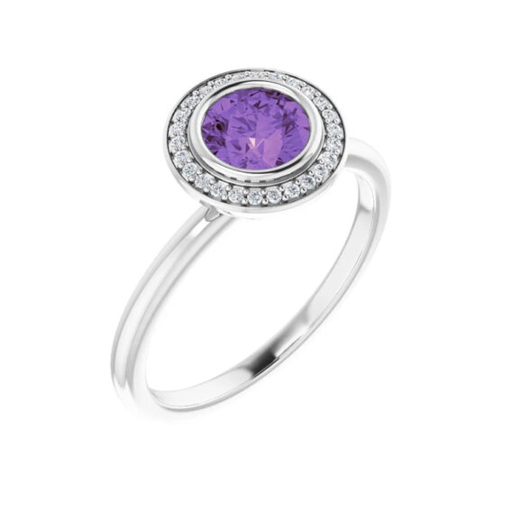 Amethyst and Diamond Ring 71862