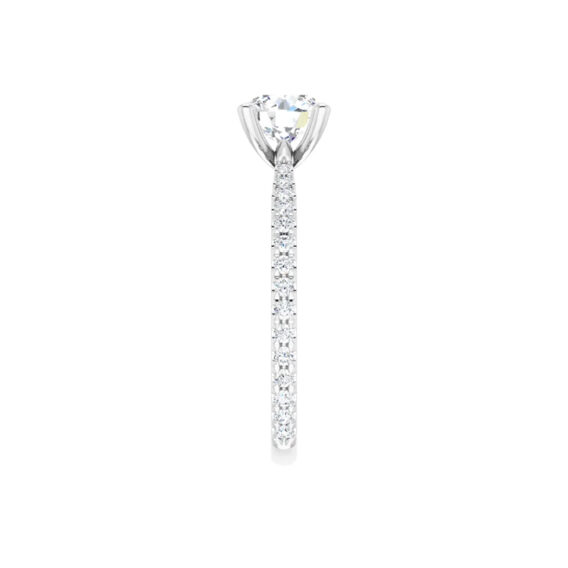 Engagement Ring, Moissanite With Diamond Accent - 653433 - Image 2