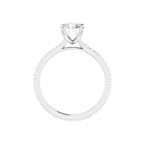 Engagement Ring, Moissanite With Diamond Accent - 653433 - Image 3