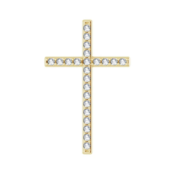 Cross Pendant, With Diamonds - R42337 - Image 4