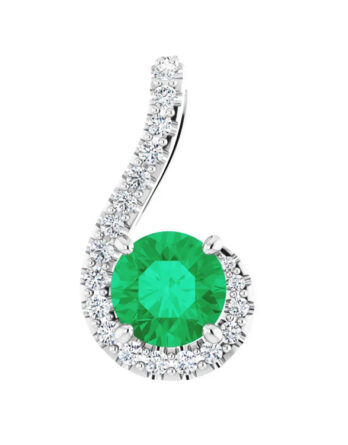 Diamond and Emerald Pendant 86712