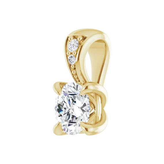 Lab-Grown Diamond Pendant 86803 - POPULAR CHOICE - Image 2