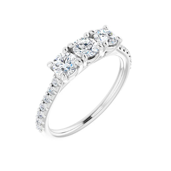 Anniversary Band, Three-Stone Diamond Style - 123589 - Image 6
