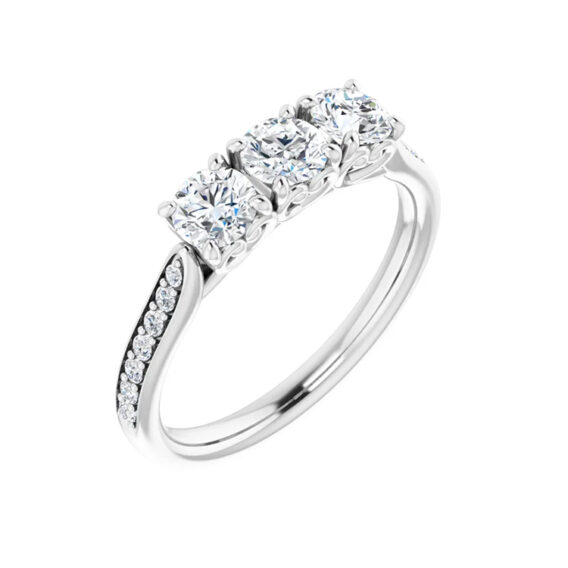 Anniversary Band, Three-Stone Accented Style - 123332 - Image 6