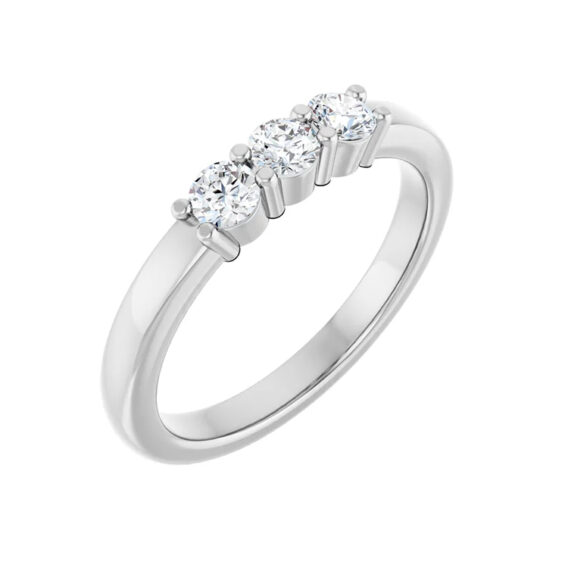 Three-Stone Diamond Anniversary Band 123975 - Image 6
