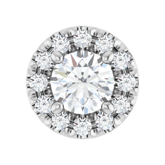 Diamond Pendant, Lab Grown Halo-Style - 87006 Popular Choice - Image 3