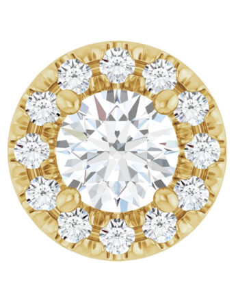 Diamond Pendant, Lab Grown Halo-Style - 87006 Popular Choice