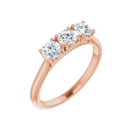 Three-Stone Diamond Anniversary Band 124064 - Image 5