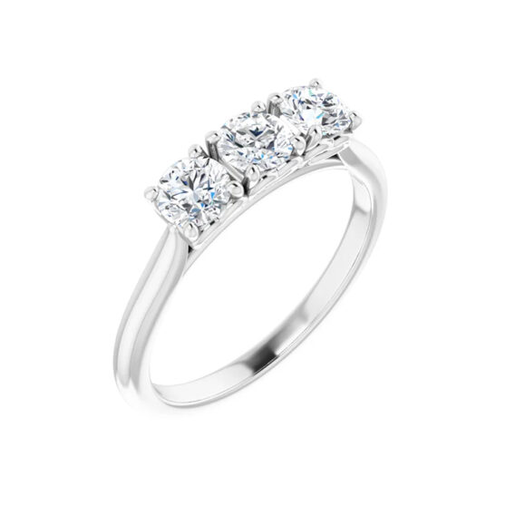 Three-Stone Diamond Anniversary Band 124064 - Image 6