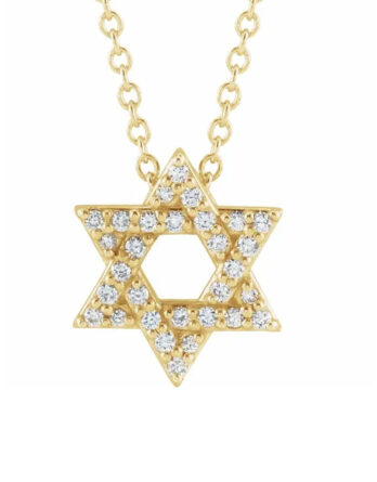 Star of David Necklace, With Natural Diamonds - 87166