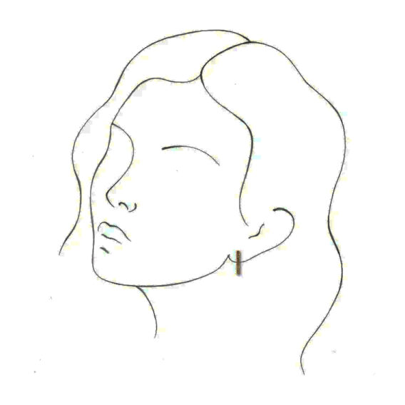 Hoop Earrings, Geometric Design - 86849 - Image 4