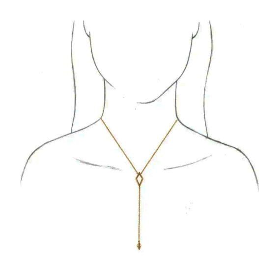 Y Necklace, Geometric Style - 652303 - Image 5