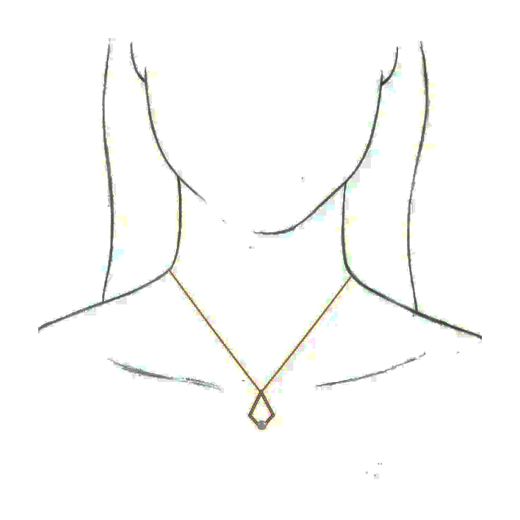 Geometric Diamond and Pearl Necklace - 86999 POPULAR CHOICE - Image 5