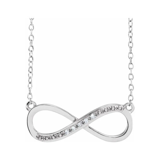 Diamond Infinity Necklace 651091 - POPULAR CHOICE - Image 3
