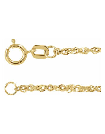 Chain Bracelet, 1.25mm or 1.75mm, Diamond Cut Singapore Chain - CH617