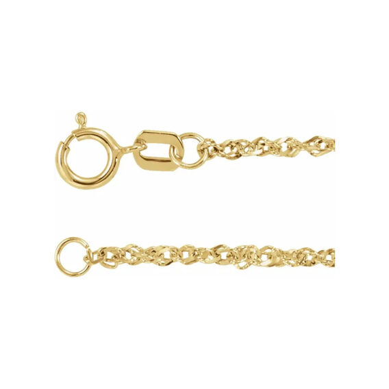 Chain Bracelet, 1.25mm or 1.75mm, Diamond Cut Singapore Chain - CH617