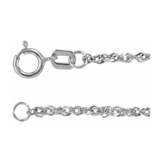 Chain Bracelet, 1.25mm or 1.75mm, Diamond Cut Singapore Chain - CH617 - Image 4