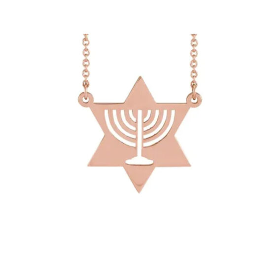 Menorah Star Necklace - 87290 - Image 3