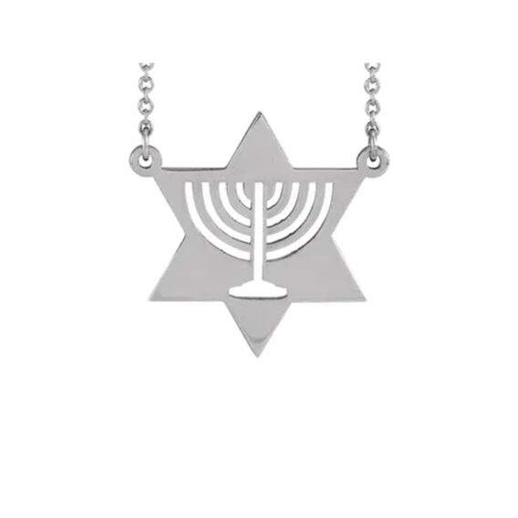 Menorah Star Necklace - 87290 - Image 4
