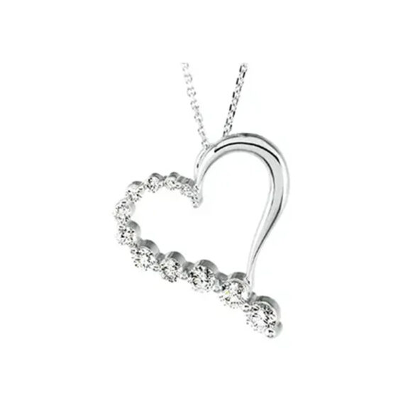 Diamond Heart Necklace - 69023 - Image 2