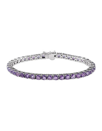 Natural Amethyst or Natural Sky Blue Topaz Line Bracelet - 651205